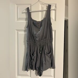 Gray Women's Sleeveless Romper